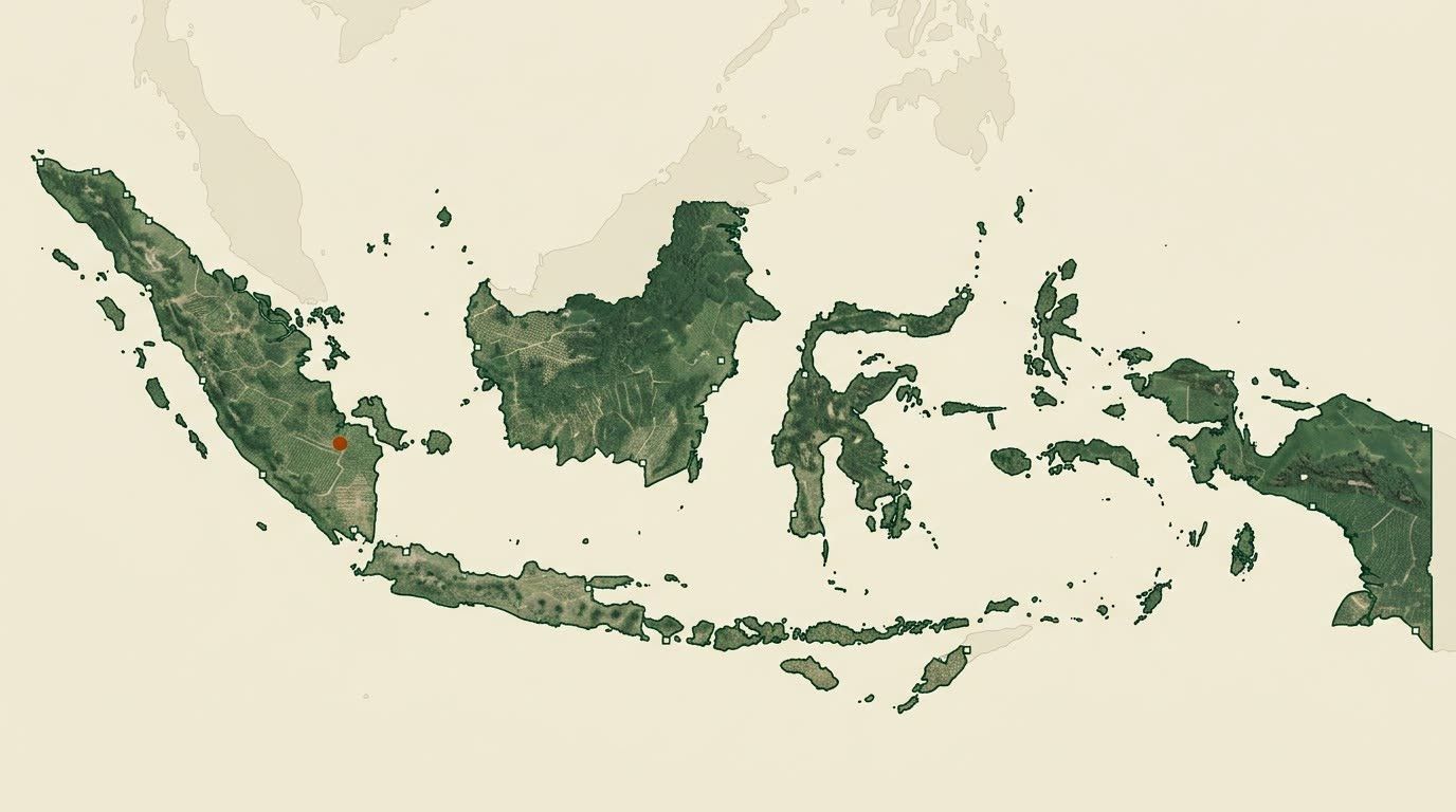 Indonésie, risque standard. Repère : Riau, la province à la plus forte densité de palmiers à huile
