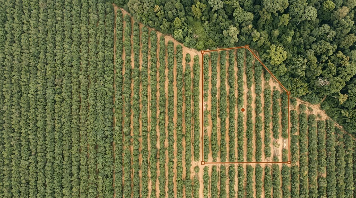 Les bassins d'approvisionnement en caoutchouc mêlent des polygones de plantations à des dizaines de milliers de points de petits producteurs