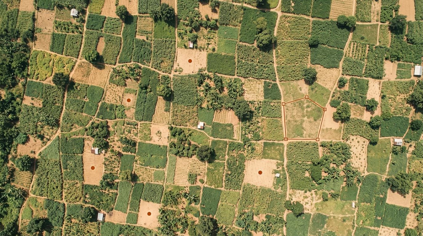 Les parcelles de 4 hectares ou moins peuvent être saisies comme un seul point à six décimales